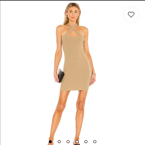 NBD Revolve Taupe Halter Dress - Picture 2 of 8